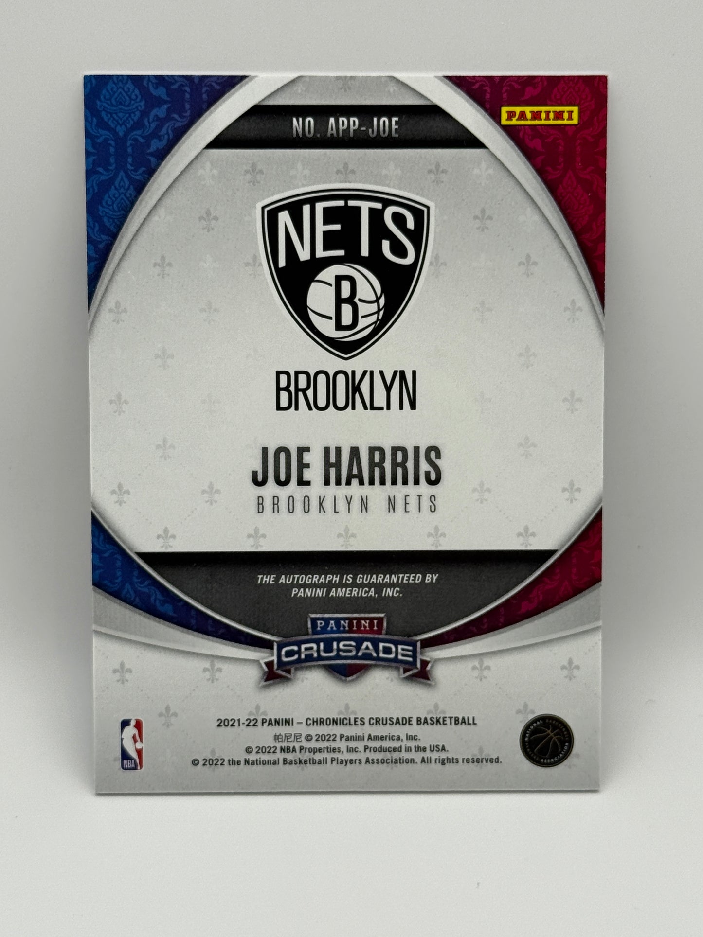 2021-22 Panini Crusade Apprentice Joe Harris Auto #68/75 Brooklyn Nets RC Autogr