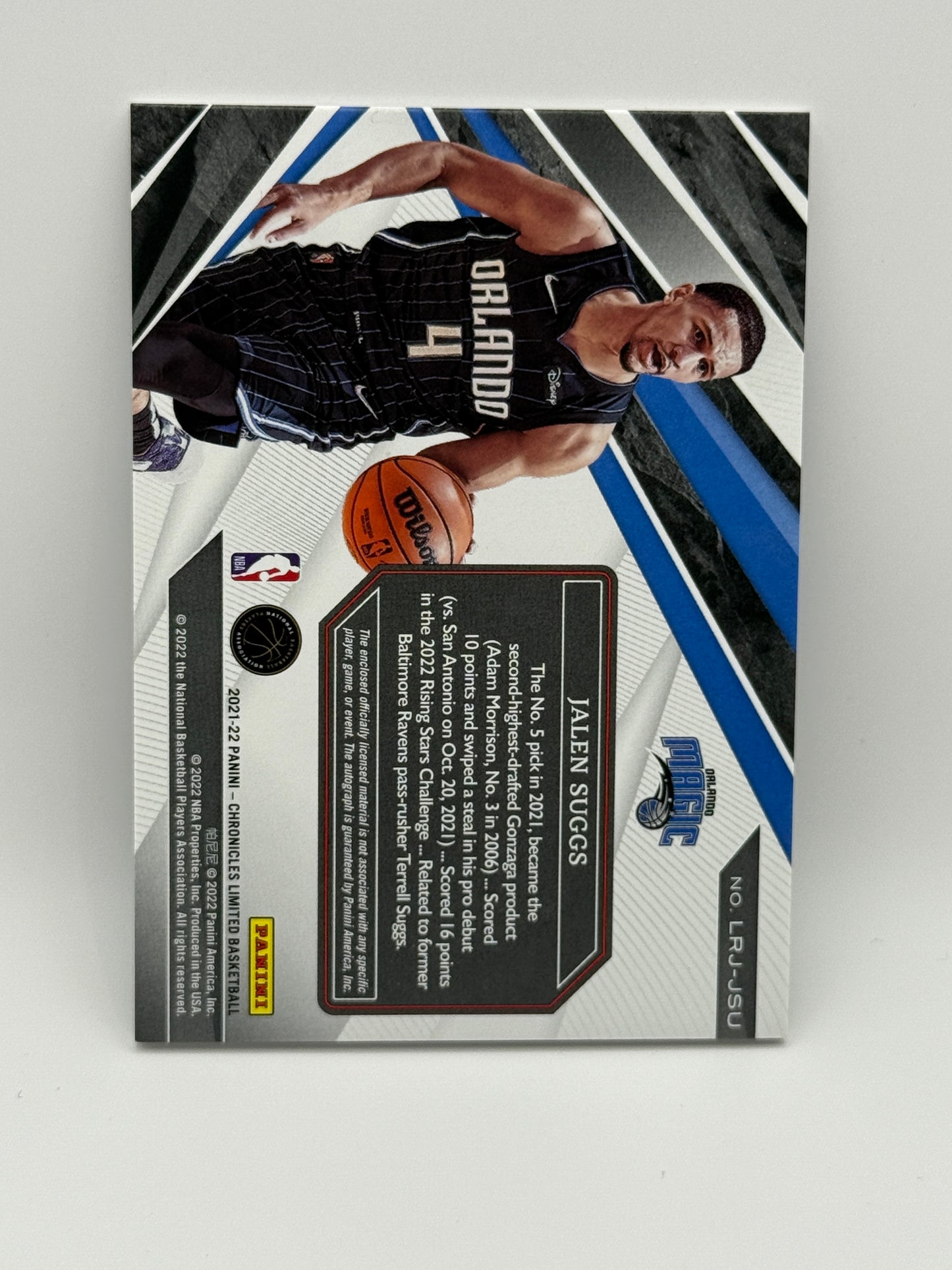 2021-22 Panini Chronicles Limited Rookie Jersey Auto Jalen Suggs #LRJ-JSU 64/99