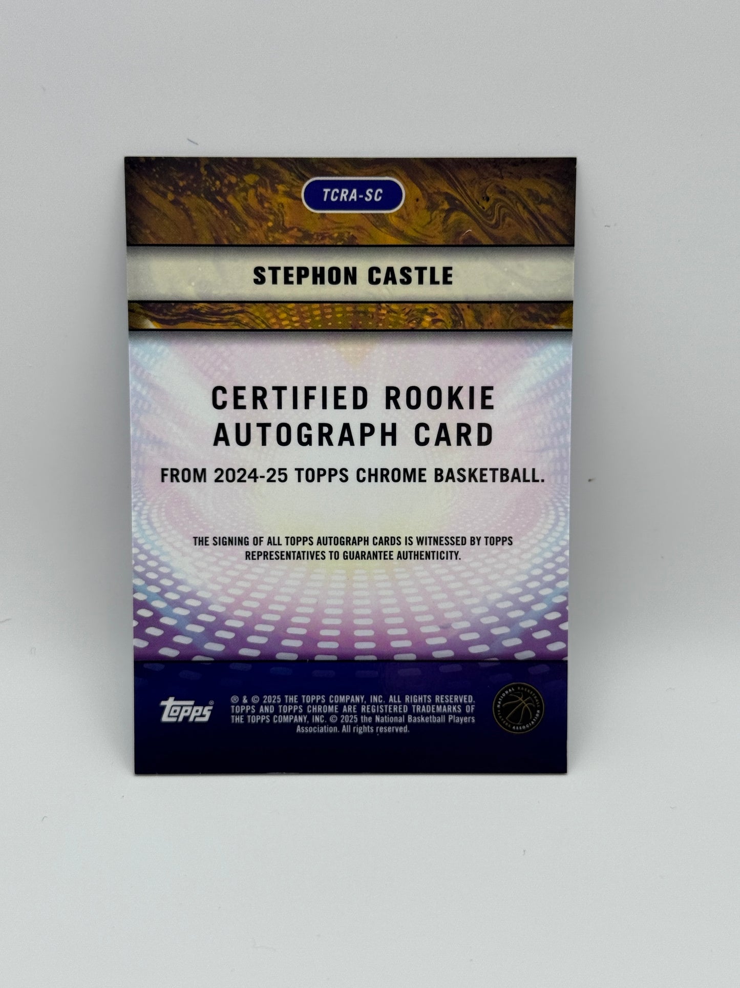 2024-25 Topps Chrome - Certified Rookie Autographs Stephon Castle #TCRA-SC...