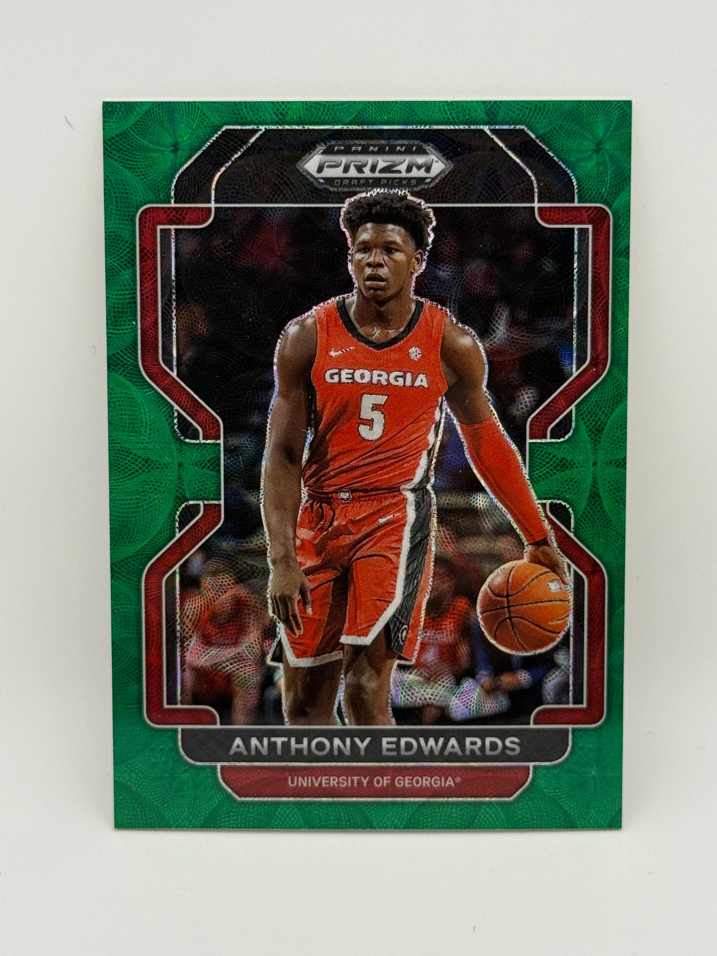 2022 Prizm Draft Picks Anthony Edwards Green Shimmer /8 Georgia Bulldogs SSP #3