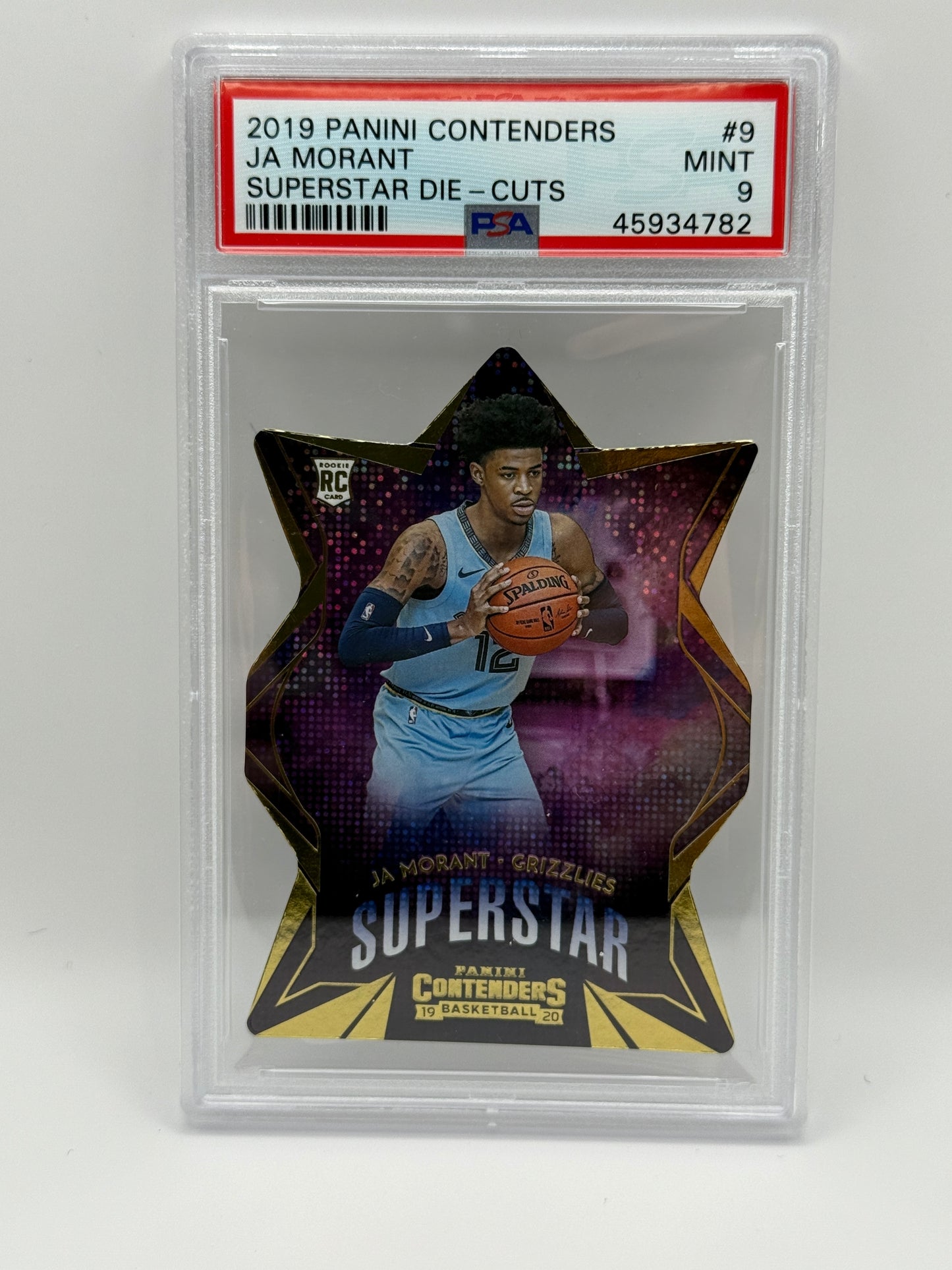 2019 Panini Contenders Ja Morant Superstar Die-Cuts RC #9 - PSA 9 MINT Grizzlies