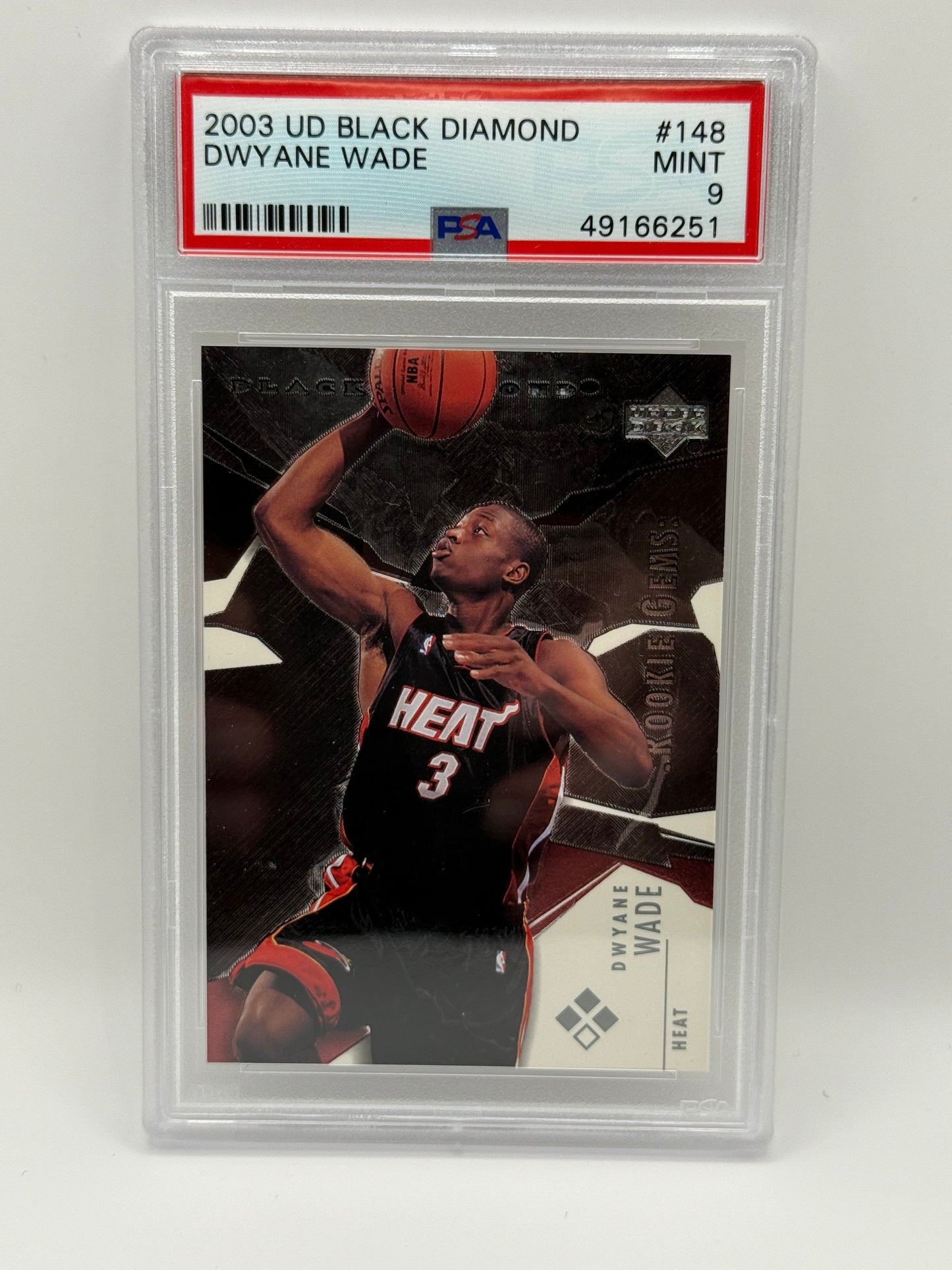 2003 UD Black Diamond Dwyane Wade Rookie #148 PSA 9 MINT 🔥 Miami Heat Legend RC