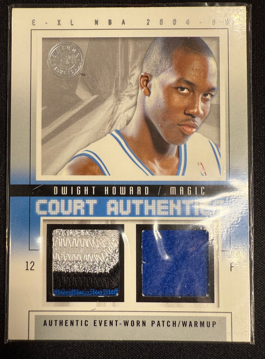 2004-05 E-XL - Court Authentics Dwight Howard #CA-DH Patch Numbered 9/44