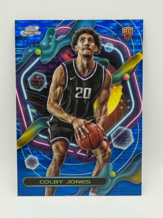 2024 Topps Chrome Cosmic Blue Moon Refractor Colby Jones RC #71/99 Rookie Sacram