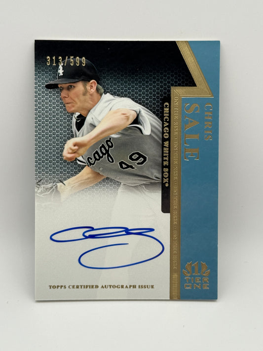 2011 Topps Tier One - On the Rise Autograph Chris Sale #OR-CSA 313/599 (AU, RC)