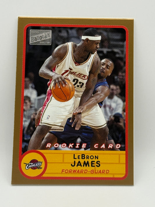 2003 Topps Bazooka LeBron James Rookie Card RC #223 Cavaliers Gold Border