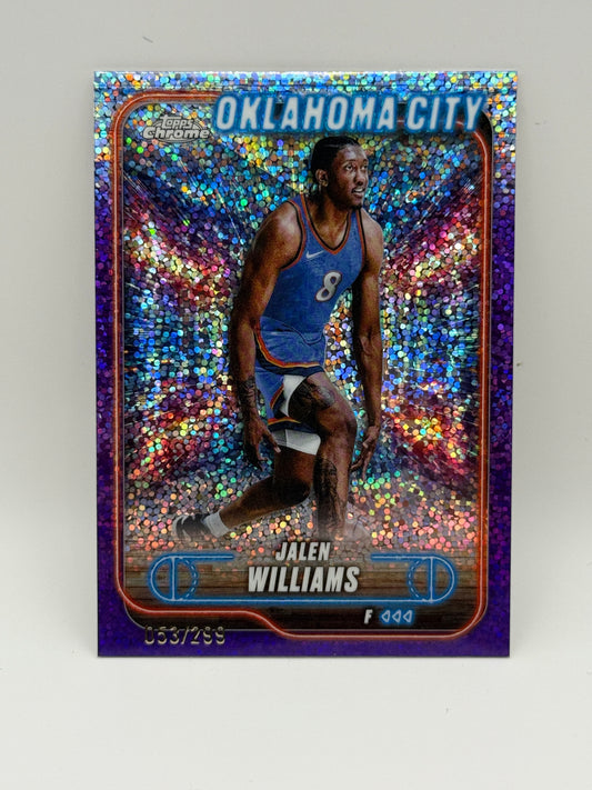 Jalen Williams 2024-25 Topps Chrome Purple Speckle /299 OKC Thunder