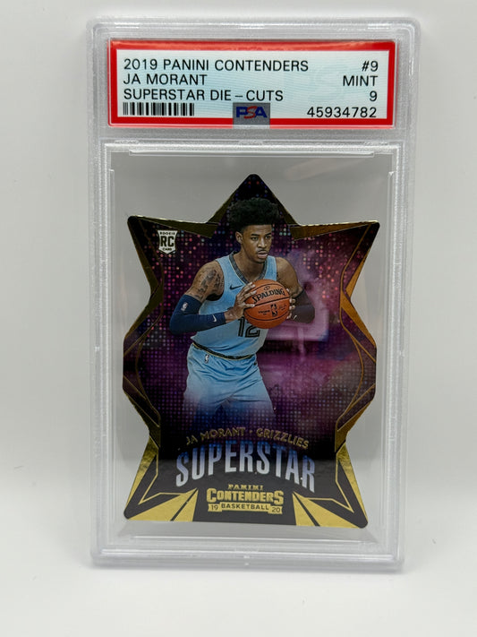 2019 Panini Contenders Ja Morant Superstar Die-Cuts RC #9 - PSA 9 MINT Grizzlies