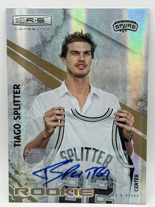 2010-11 Panini Rookies & Stars Tiago Splitter RC Auto #125/799 Spurs Rookie Auto