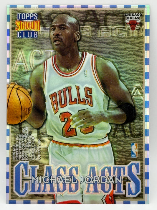 🔥 1997 Topps Stadium Club Class Acts REFRACTOR Michael Jordan/Jerry Stackhouse