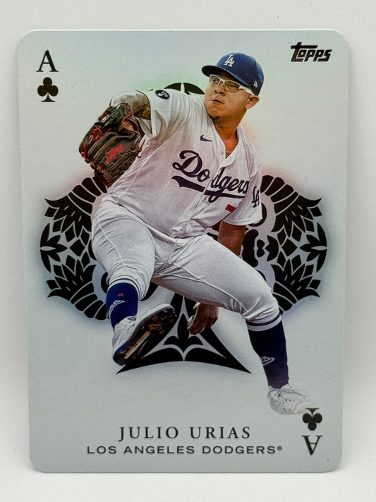 2023 Topps All Aces JULIO URIAS Playing Card Insert - Dodgers SP Ace of Clubs