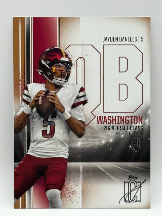 2024 Topps Jayden Daniels RC Rookie Draft Class #194 Washington Commanders QB