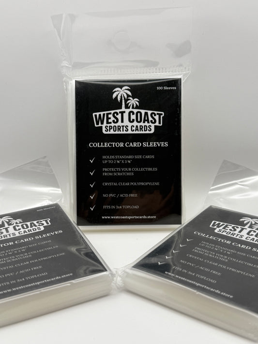 Collector Card Sleeves - 3 Packs of 100 - Total of 300 Sleeves
