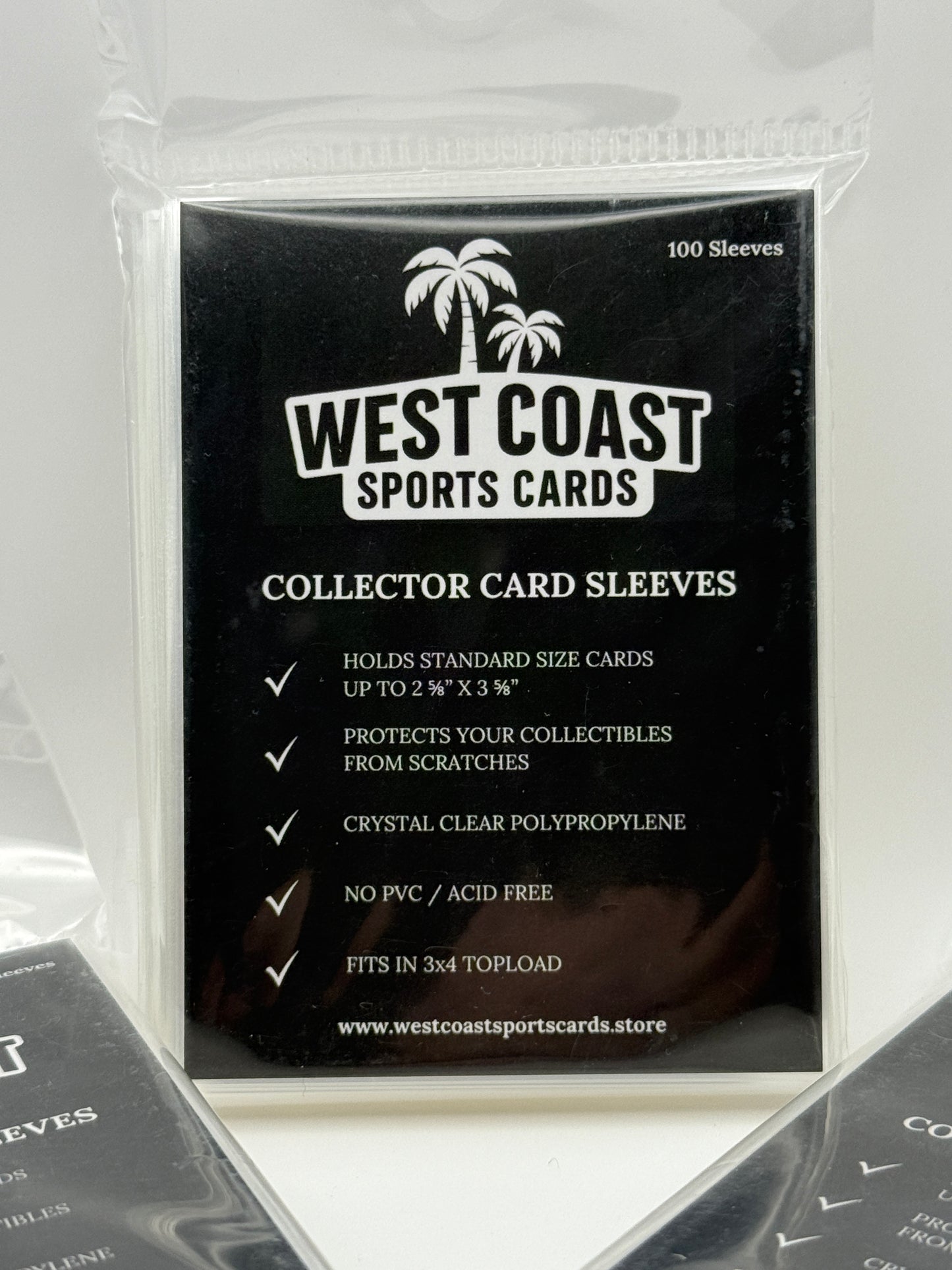 Collector Card Sleeves - 3 Packs of 100 - Total of 300 Sleeves