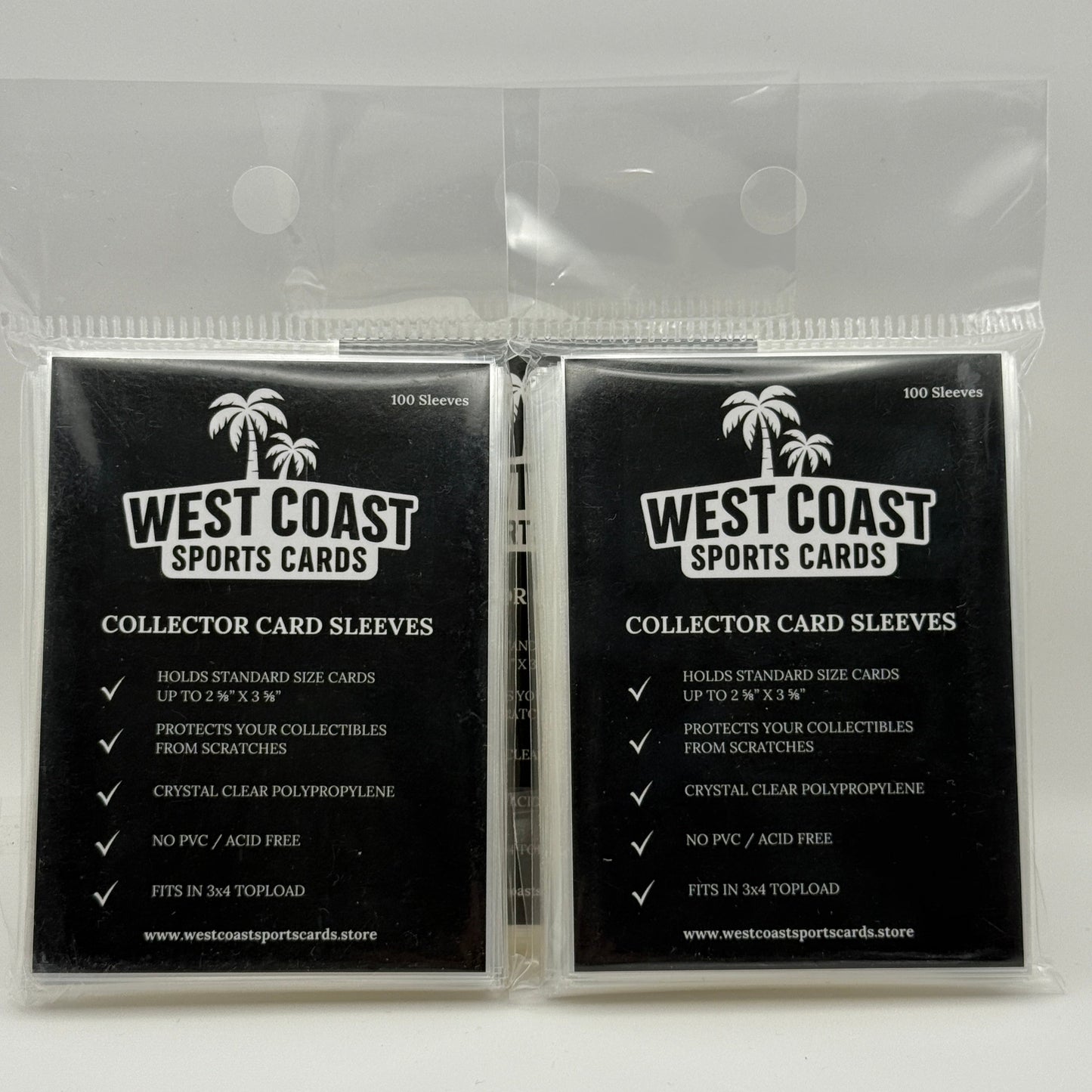 Collector Card Sleeves - 3 Packs of 100 - Total of 300 Sleeves